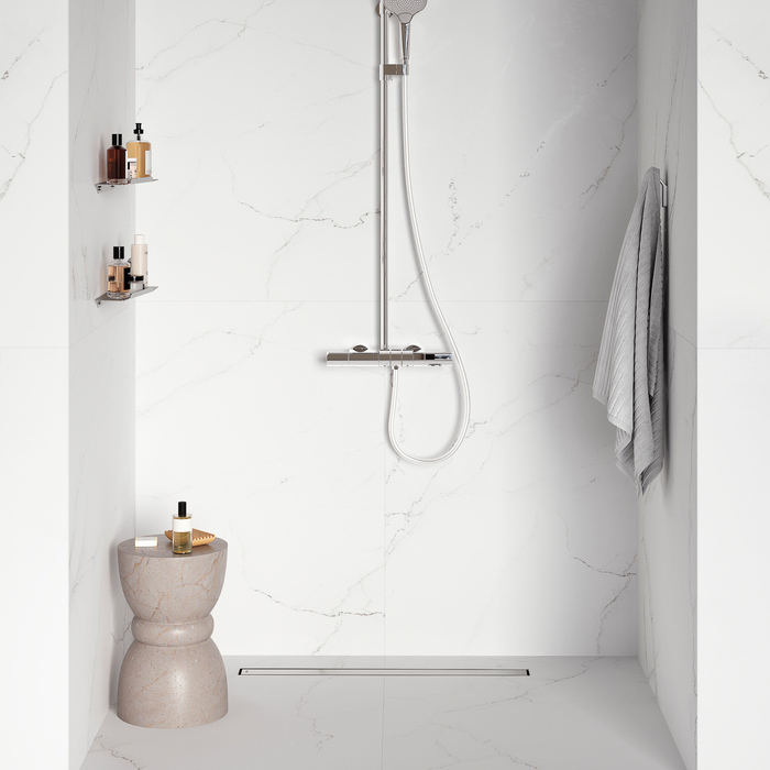 Лоток душевой IDDIS Perfex, сифон 360, комбинированный затвор, двухсторонняя решетка, 800мм, хром (975B8SB00DZ) - фото 6