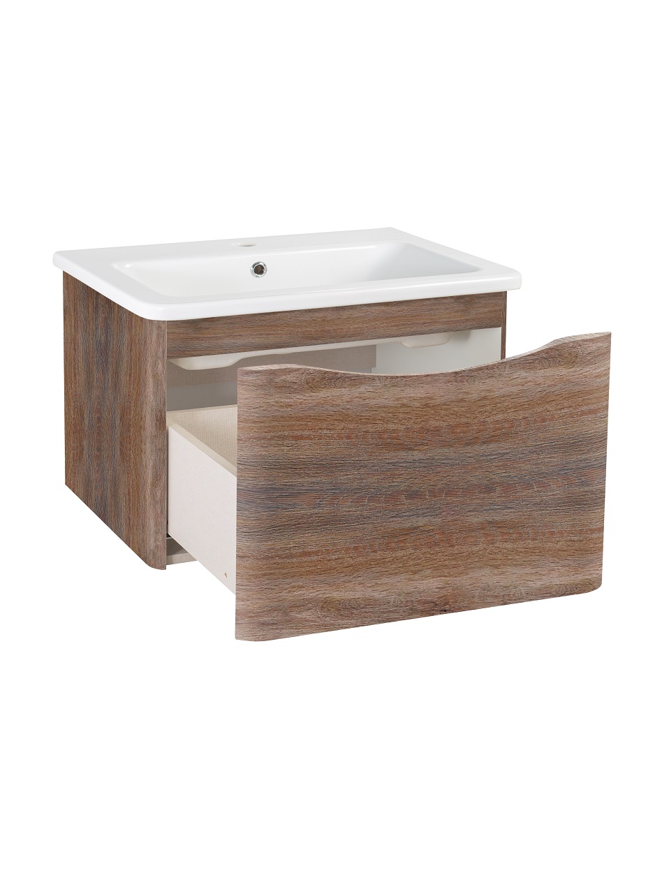Тумба Runo Тоскана 80 темное дерево под умывальник 00-00001391 (Никсон 80) (00-00001417) - фото 2