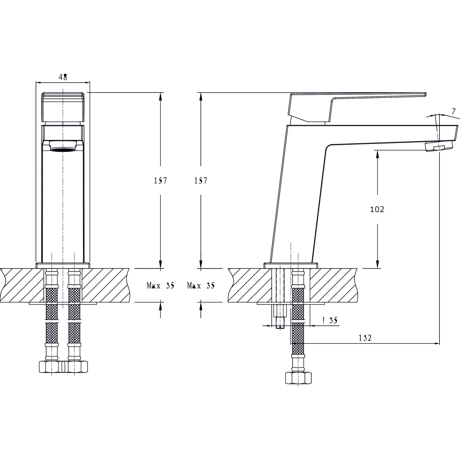 Смеситель для умывальника RUSH Thira (TR3625-11) - фото 3