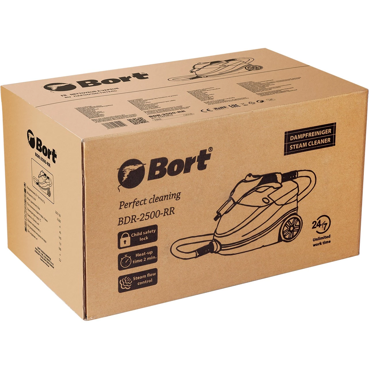 Пароочиститель Bort BDR-2500-RR (91279910) - фото 5