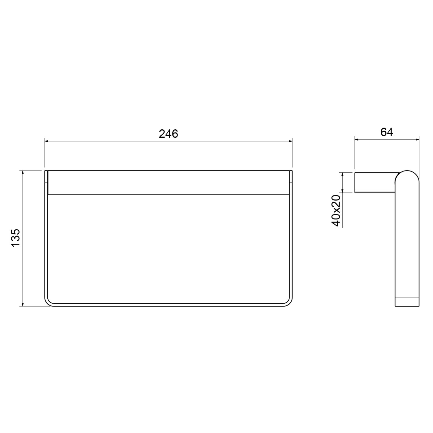 Полотенцедержатель Timo Luiro хром (18550/00) - фото 2