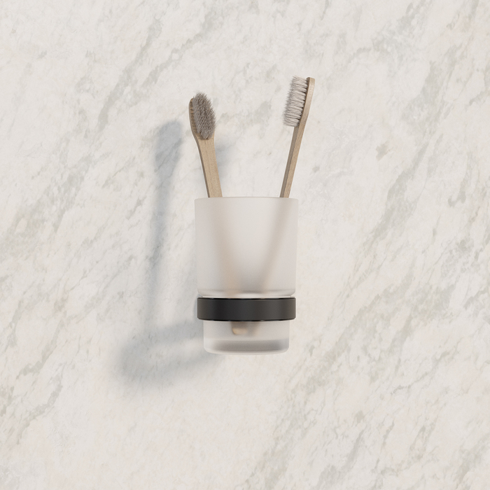 Подстаканник одинарный, черный матовый, матовое стекло, сплав металлов, Sena, IDDIS, SENSBG1i45 - фото 4