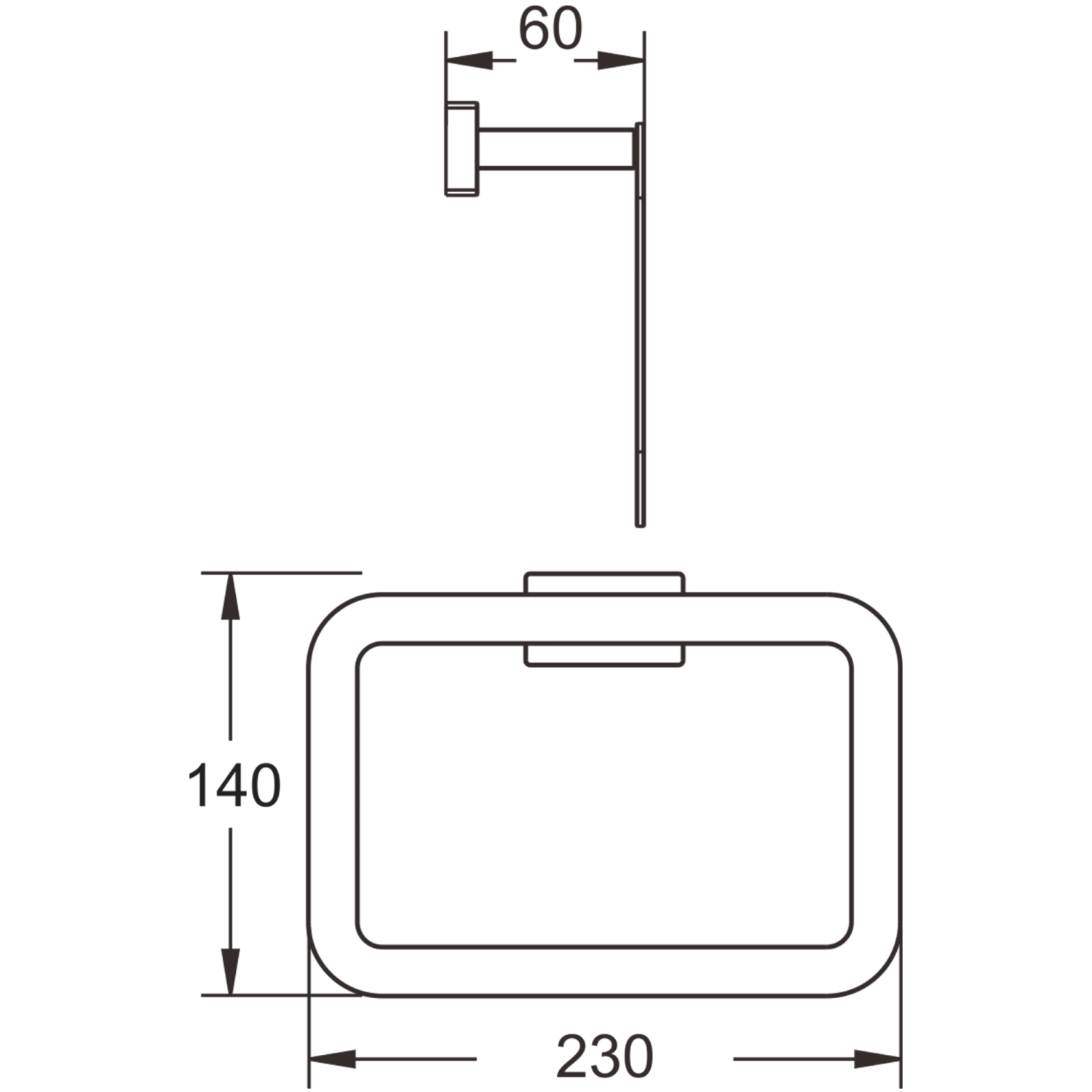 Держатель для полотенец квадрат BELZ (B90204) - фото 2