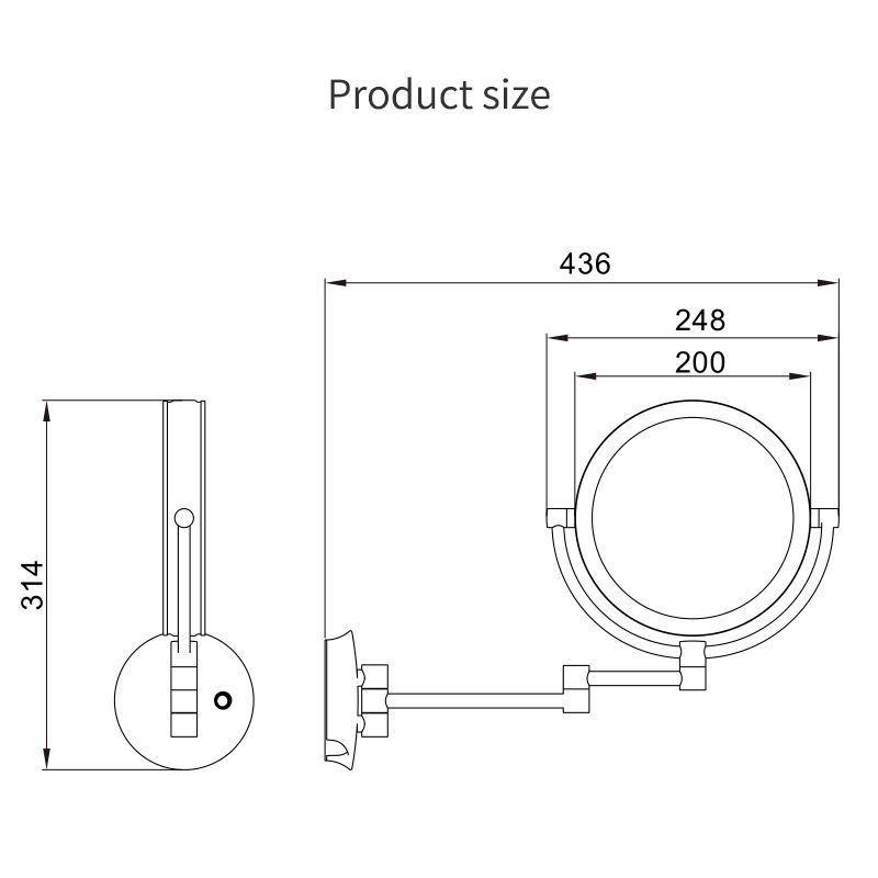 Зеркало настенное с увеличением 5х JAVA S-M222LB - фото 2