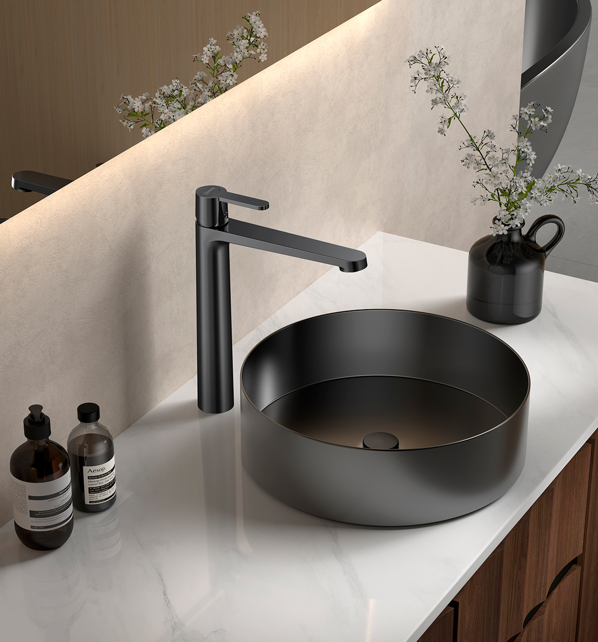 Смеситель Lemark Ladoga для раковины высокий (LMF-0715B-BL) - фото 2