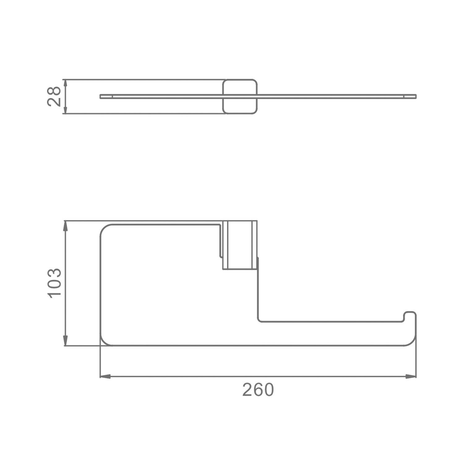 Держатель для туалетной бумаги Raglo с полкой, хром (R301.03) - фото 2