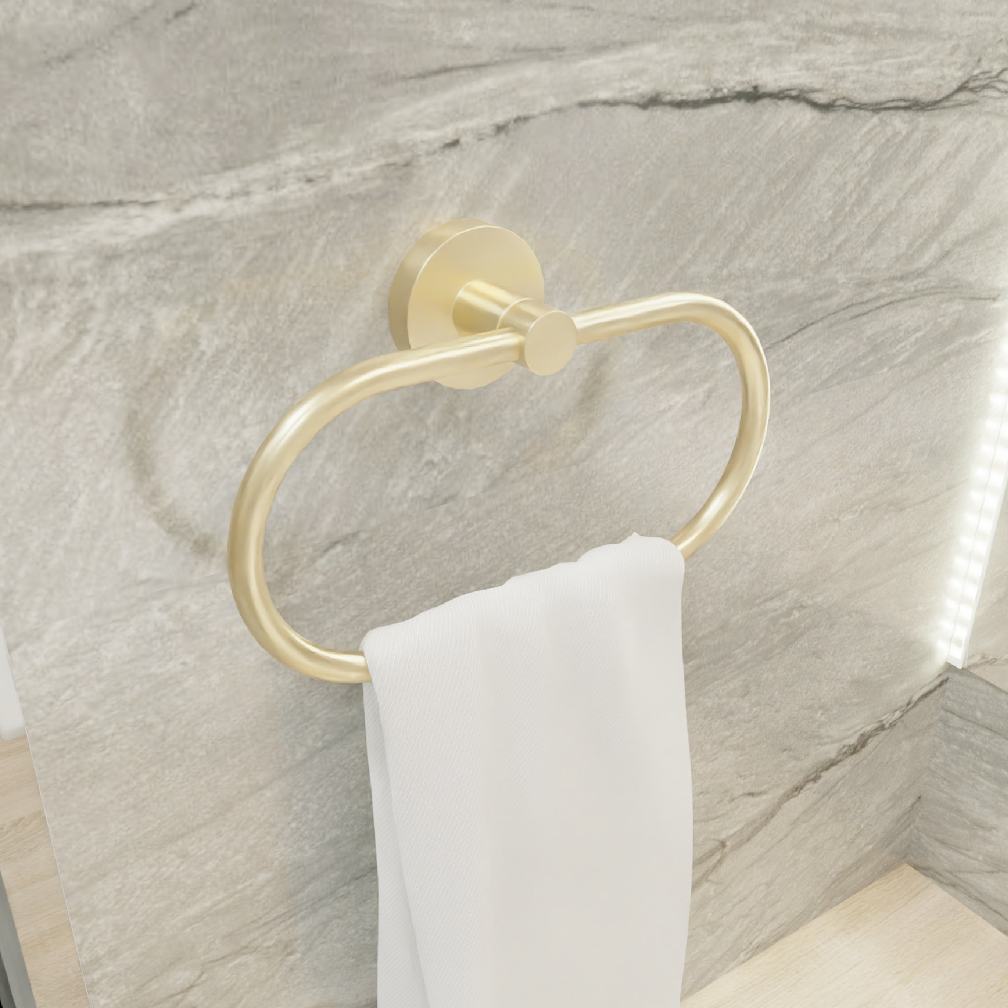 Полотенцедержатель кольцо золото-сатин Fixsen Comfort Gold (FX-87011) - фото 3