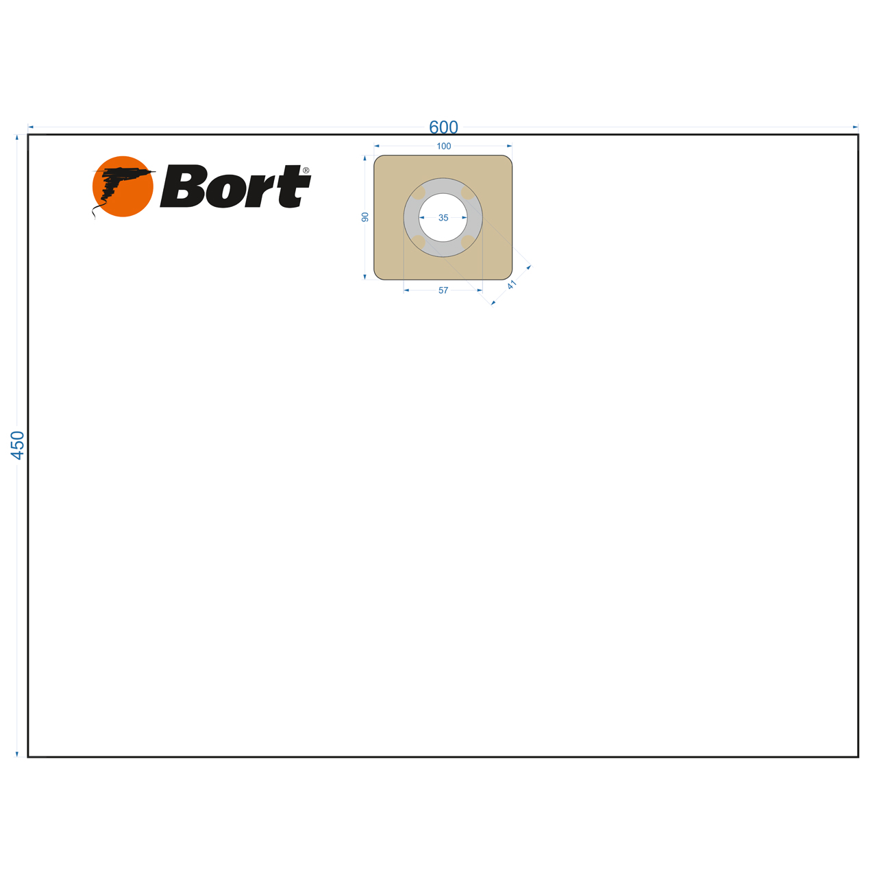 Комплект мешков пылесборных для пылесоса Bort BB-015U (93411522)