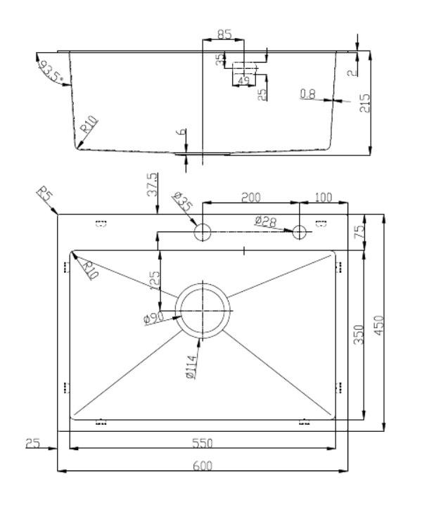 Кухонная мойка D&K нержавеющая сталь графит (DKS604506) Кухонная мойка D&K нержавеющая сталь графит (DKS604506) - фото 9