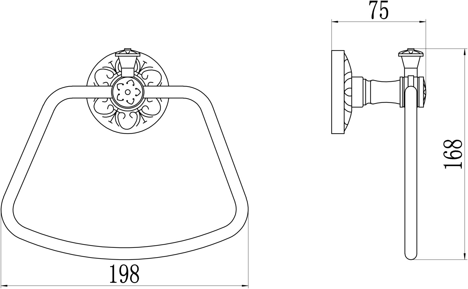 Держатель для полотенец кольцевой Savol 58а (S-005860A) - фото 2