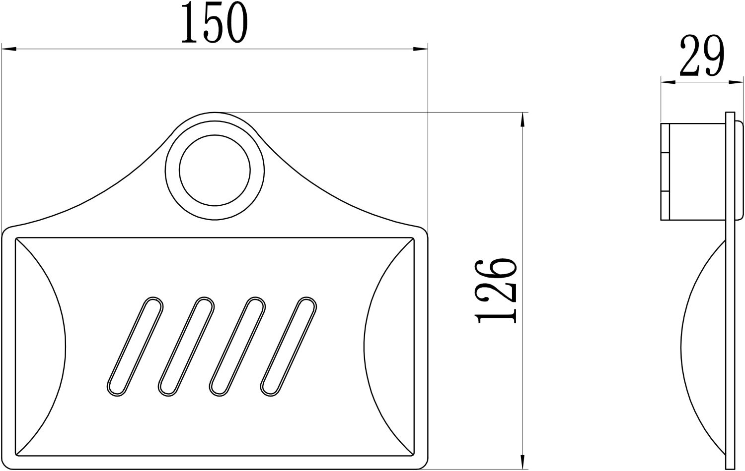 Мыльница для душевой штанги Savol (S12-04) - фото 2