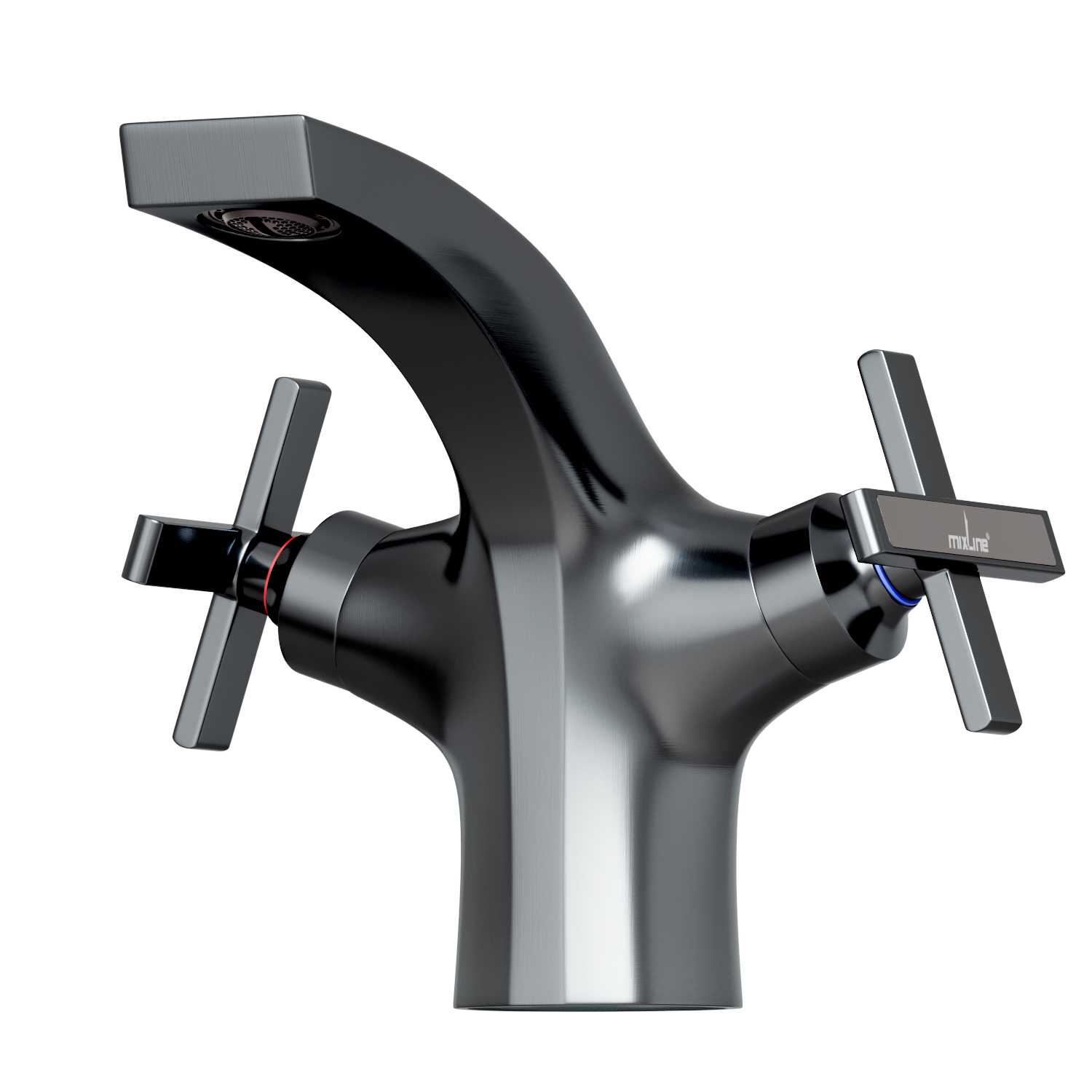 Смеситель для раковины MIXLINE ML38-04 "Graphite" 1/2 кер. графит (553896) Смеситель для раковины MIXLINE ML38-04 "Graphite" 1/2 кер. графит (553896) - фото 2