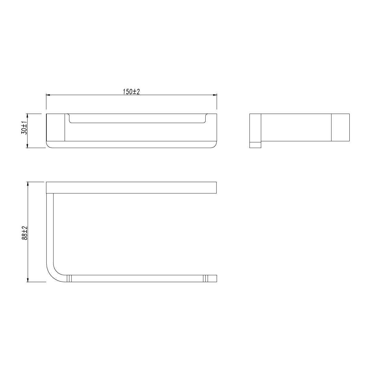 Держатель для туалетной бумаги  Lemark SMOOTH LINE открытый, графит (9726009) - фото 2