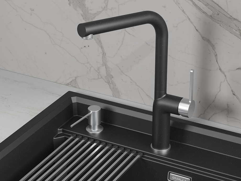 Смеситель для кухни GRANULA (9502, ШВАРЦ) - фото 2