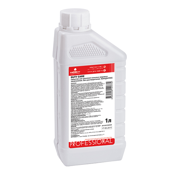 Средство для удаления жировых загрязнений PROSEPT Duty Care 1л (120-1) Средство для удаления жировых загрязнений PROSEPT Duty Care 1л (120-1)