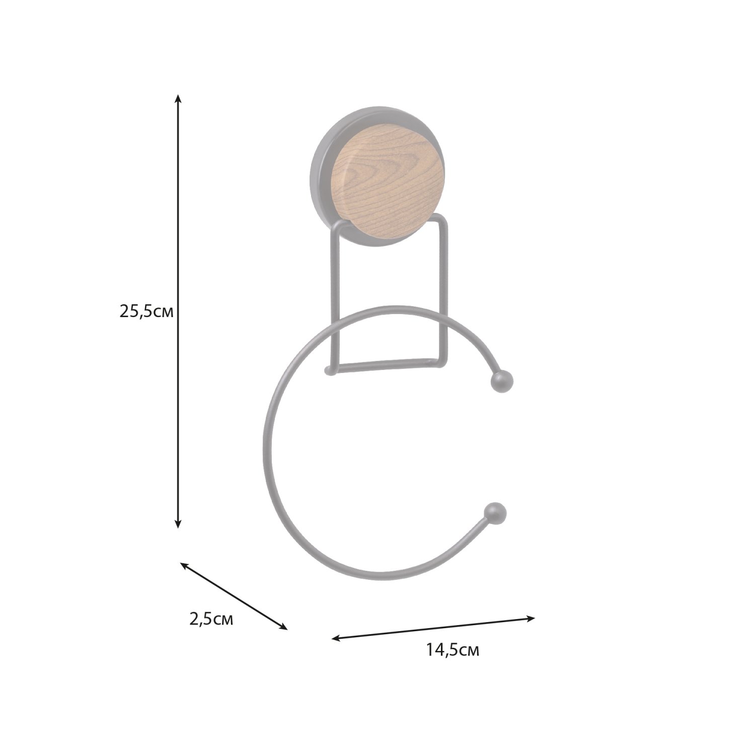 Полотенцедержатель Fixsen кольцо MAGIC WOOD (FX-46011) - фото 3