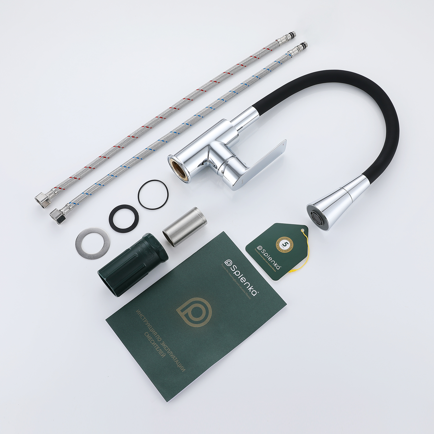 Смеситель Splenka для кухни с гибким изливом (S05.43) - фото 11