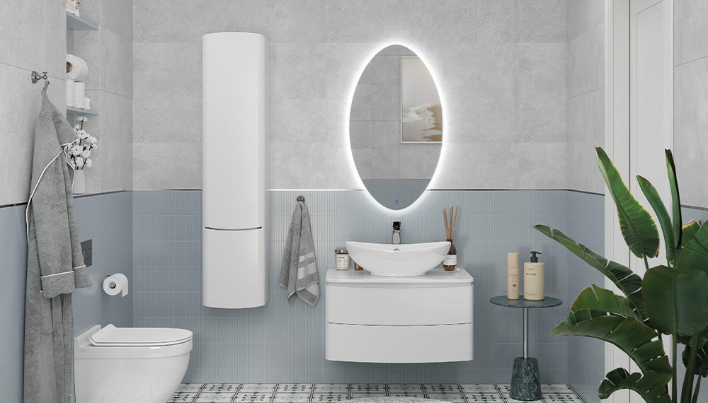 Тумба Velvex Luna 800-0-2 со столешницей навесная белый под раковину 7027A (tp.LUN.80.2Y) - фото 5