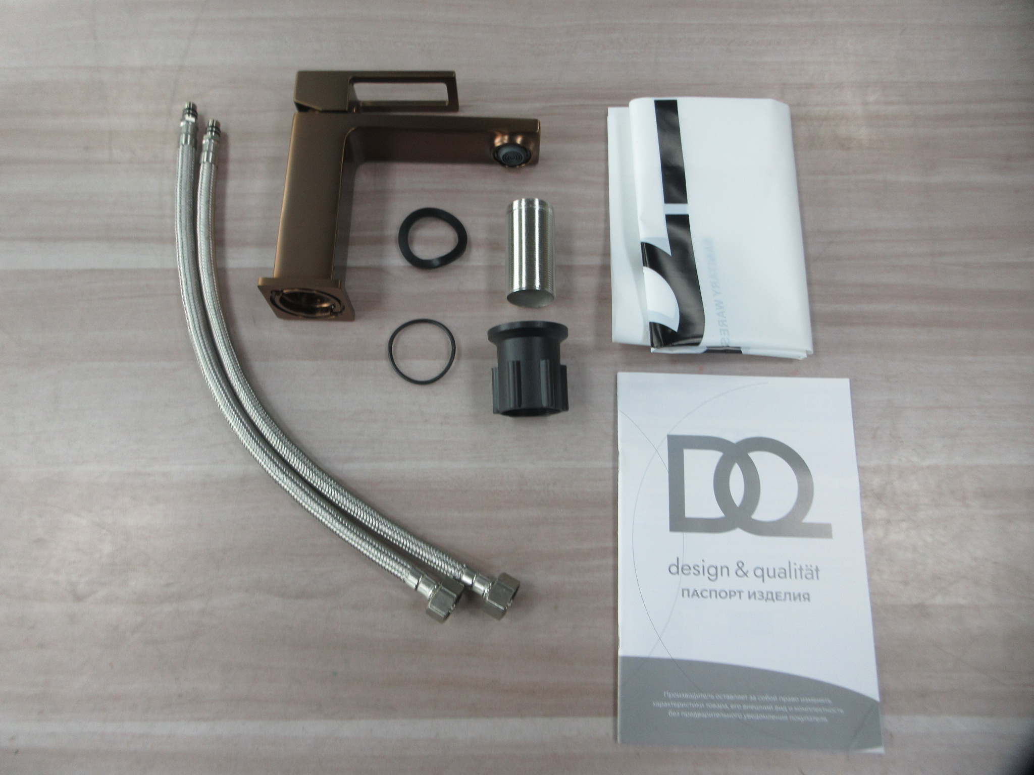 Смеситель для раковины DQ Dortmund браш.роз.золото (DA1712133) - фото 6