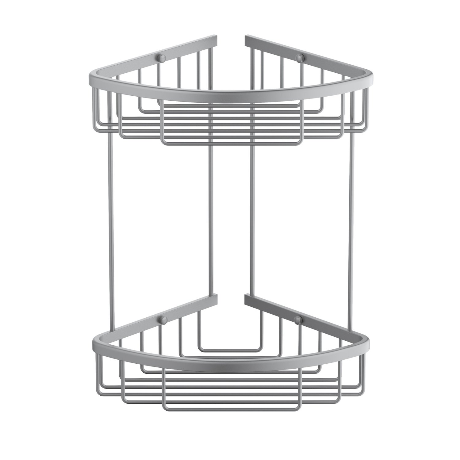 Полка угловая двойная Timo Saona никель (13082/13) - фото 1