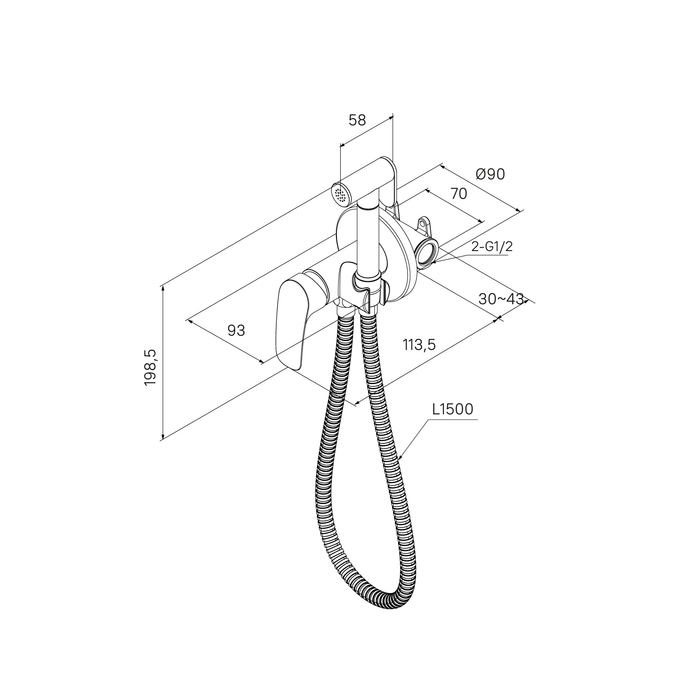 Гигиенический душ Milardo Rora (RORSBR0M08) - фото 5