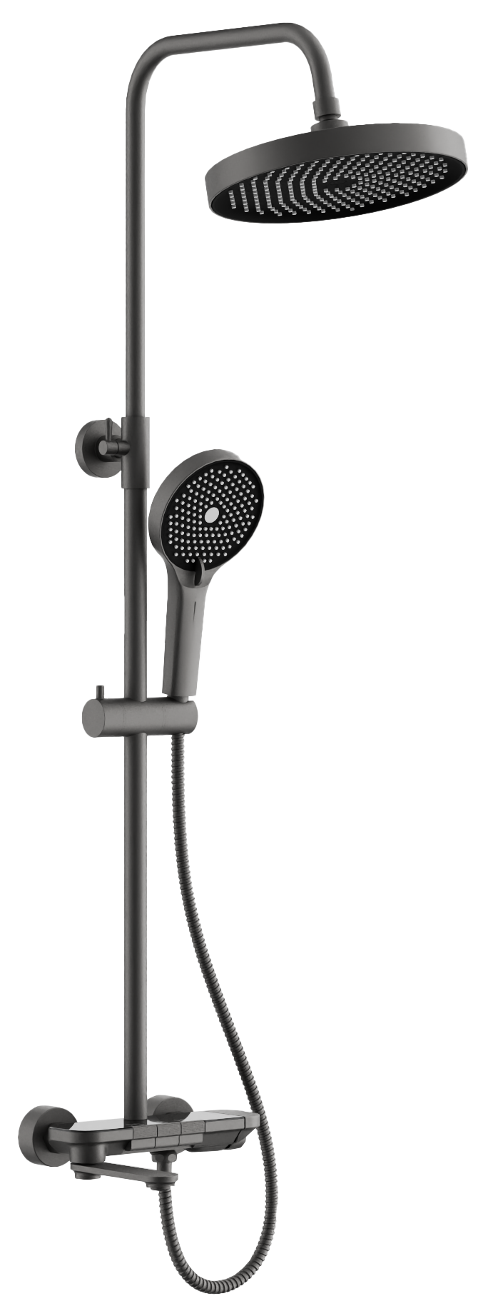 Душевая система BELZ оружейная сталь (B25713-3)