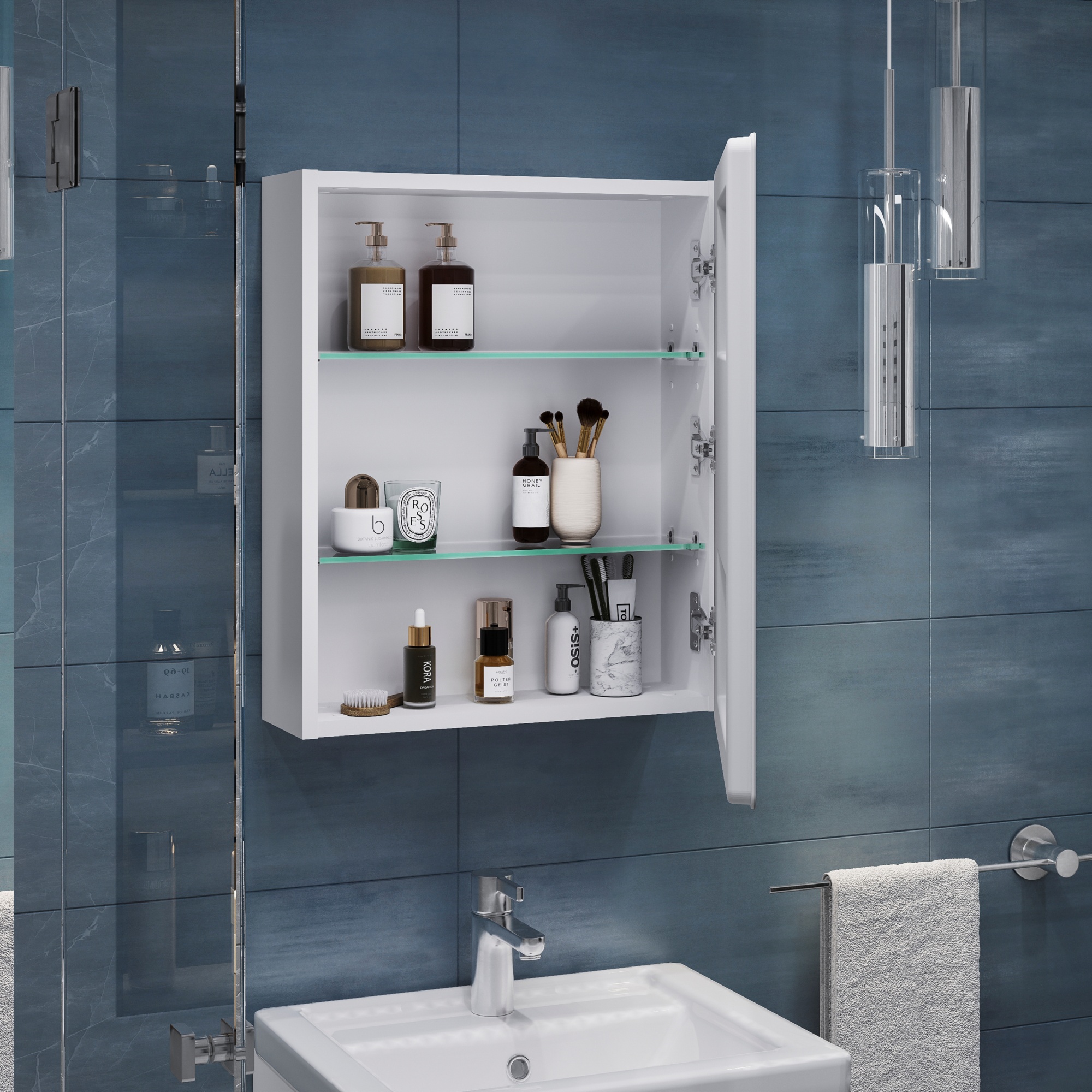 Зеркальный шкаф VIGO Geometry Step 500 с зеркалом (455) - фото 14