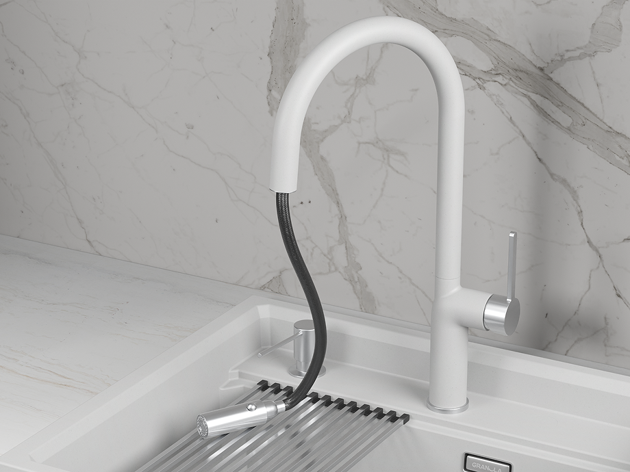 Смеситель для кухни GRANULA (9010, АРКТИК) - фото 3