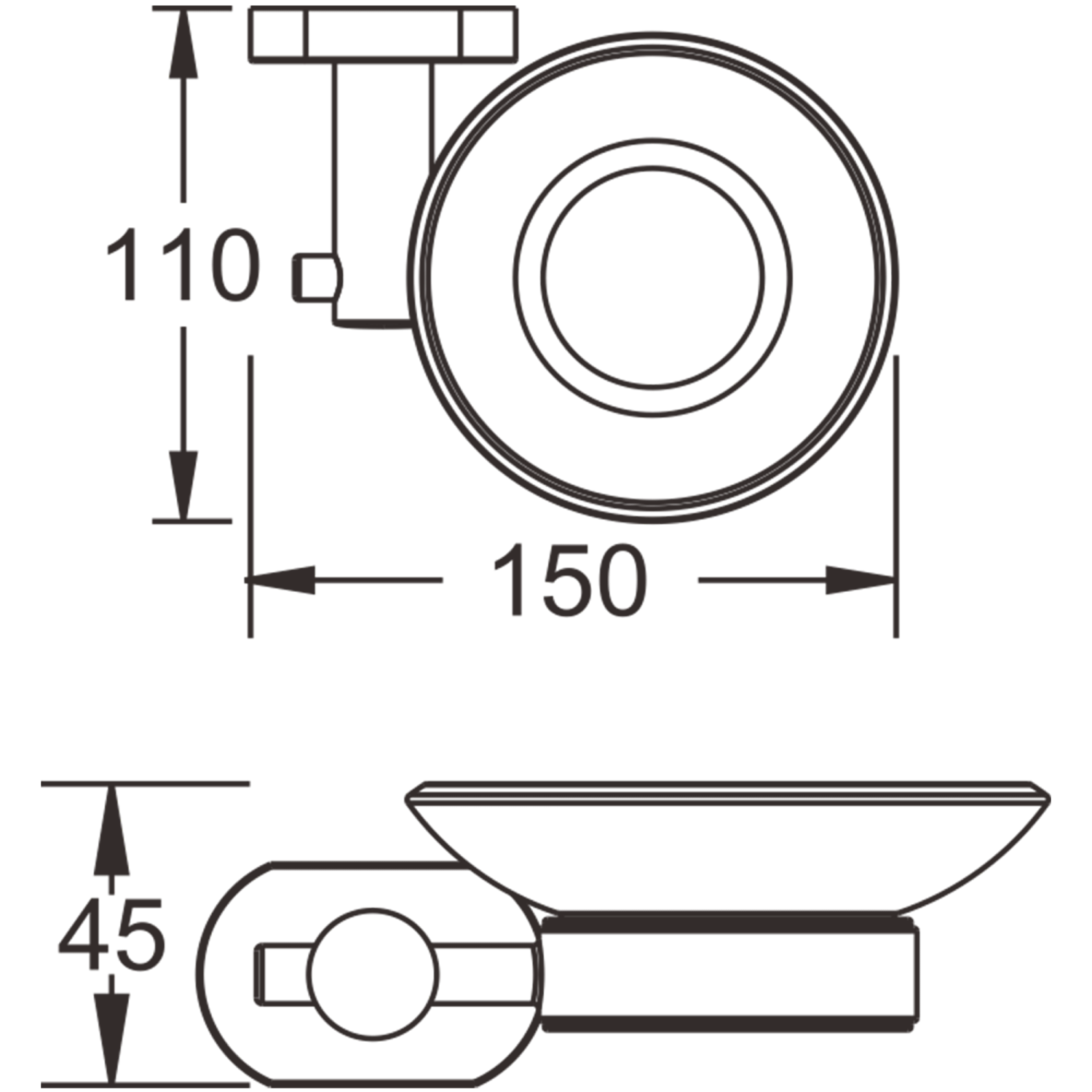 Мыльница стеклянная BELZ (B90502) - фото 2