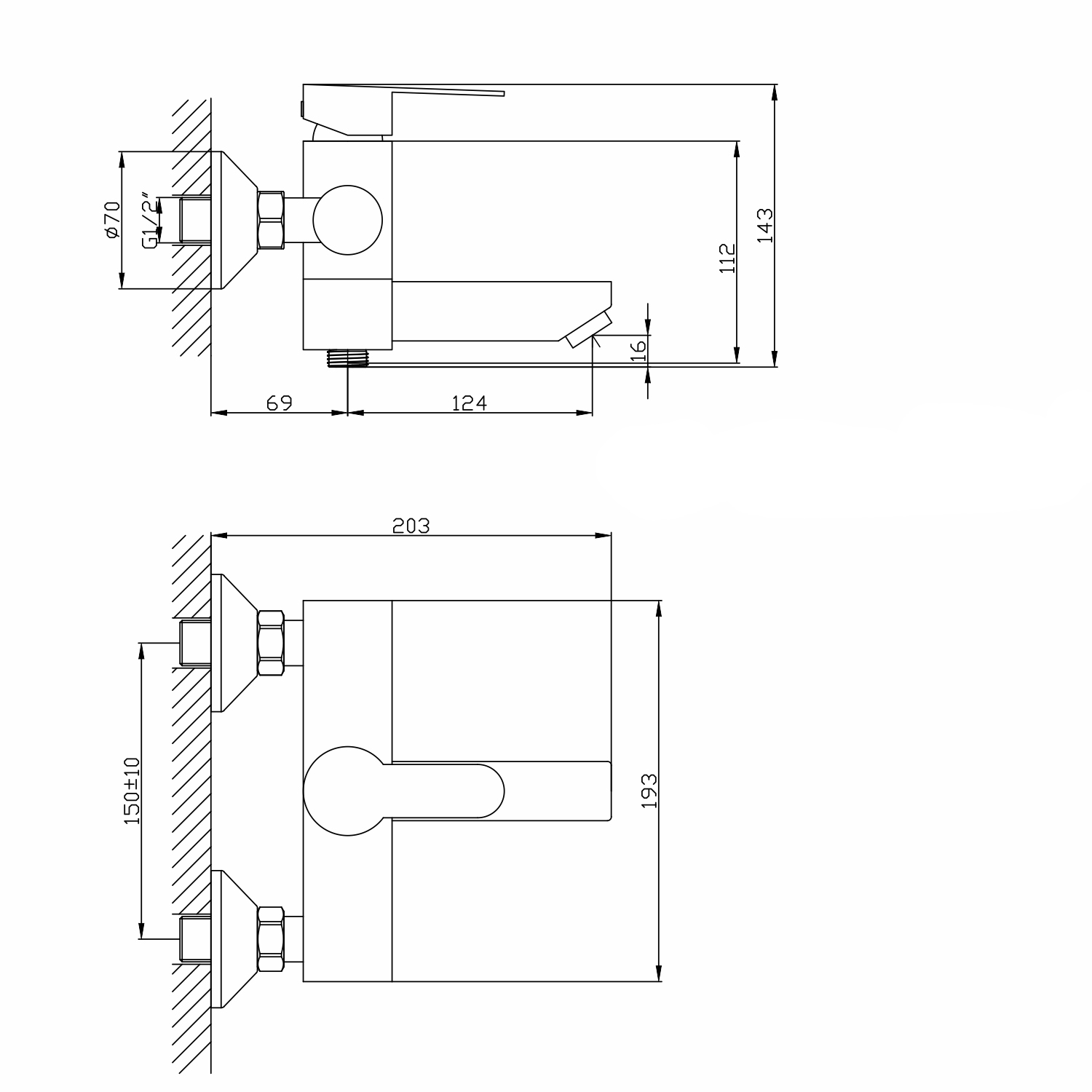 Смеситель для ванны 35k MIXLINE MLSS32-01 "Stainless" нерж. (552272) - фото 4