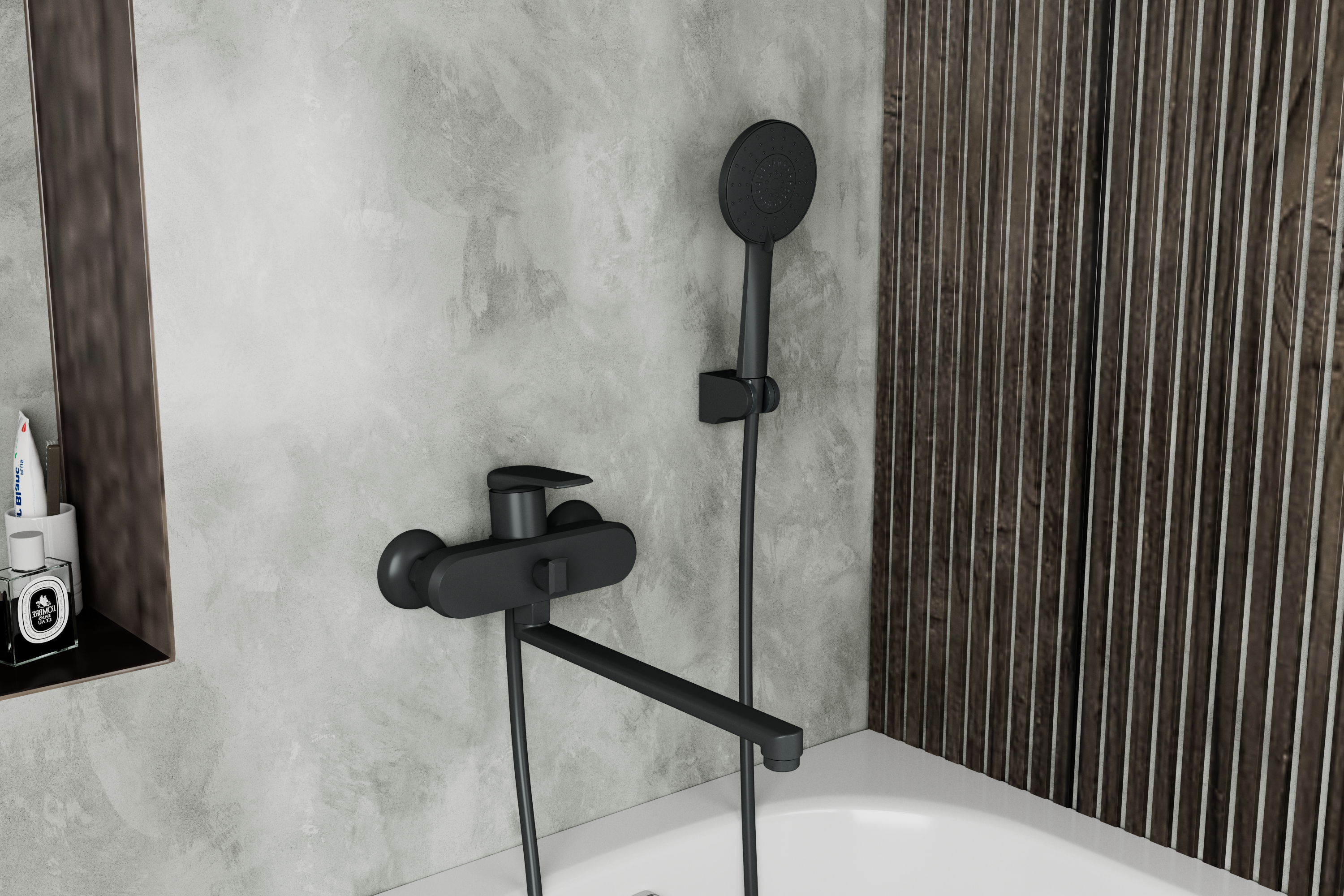 Смеситель для ванны с длинным поворотным изливом RUSH Nevis (NE1735-51Black) Смеситель для ванны с длинным поворотным изливом RUSH Nevis (NE1735-51Black) - фото 4