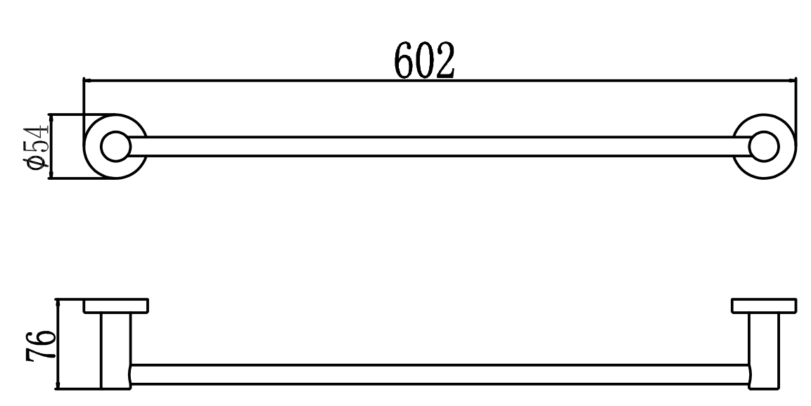 Держатель для полотенец прямой Savol (S-005624C) - фото 2