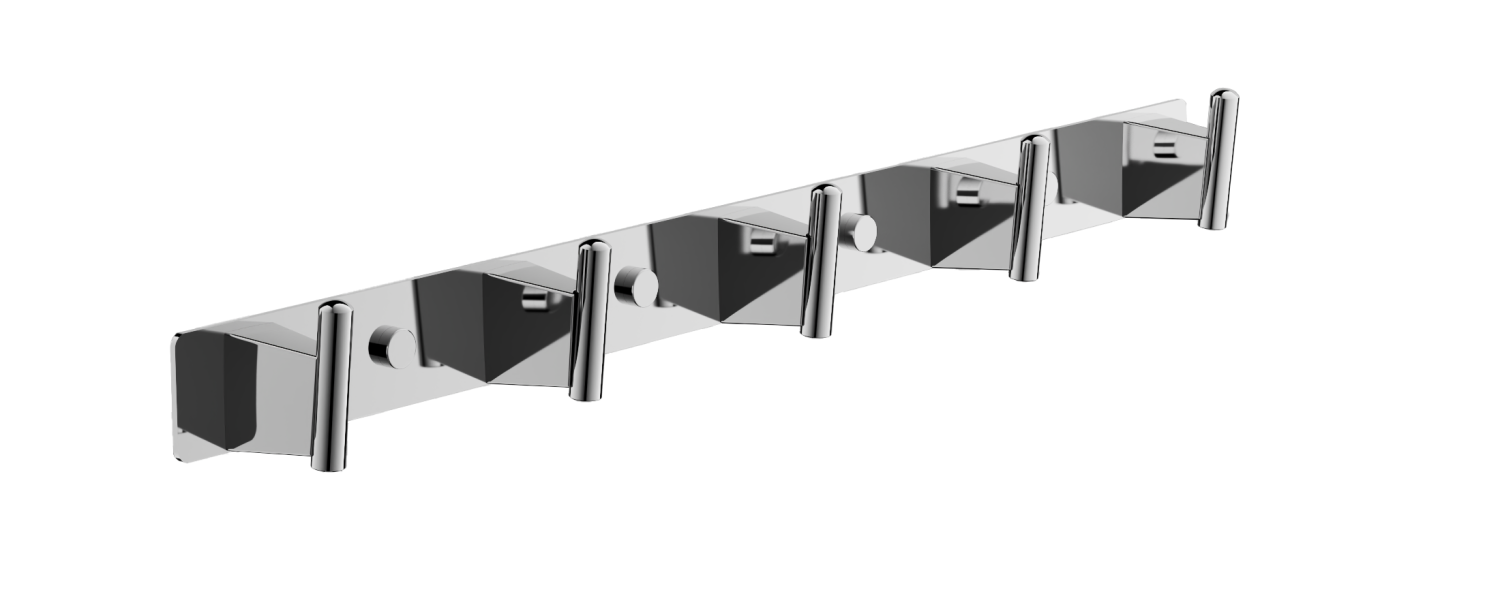 Планка с 5-ю крючками BELZ хром (B91115-5) - фото 1