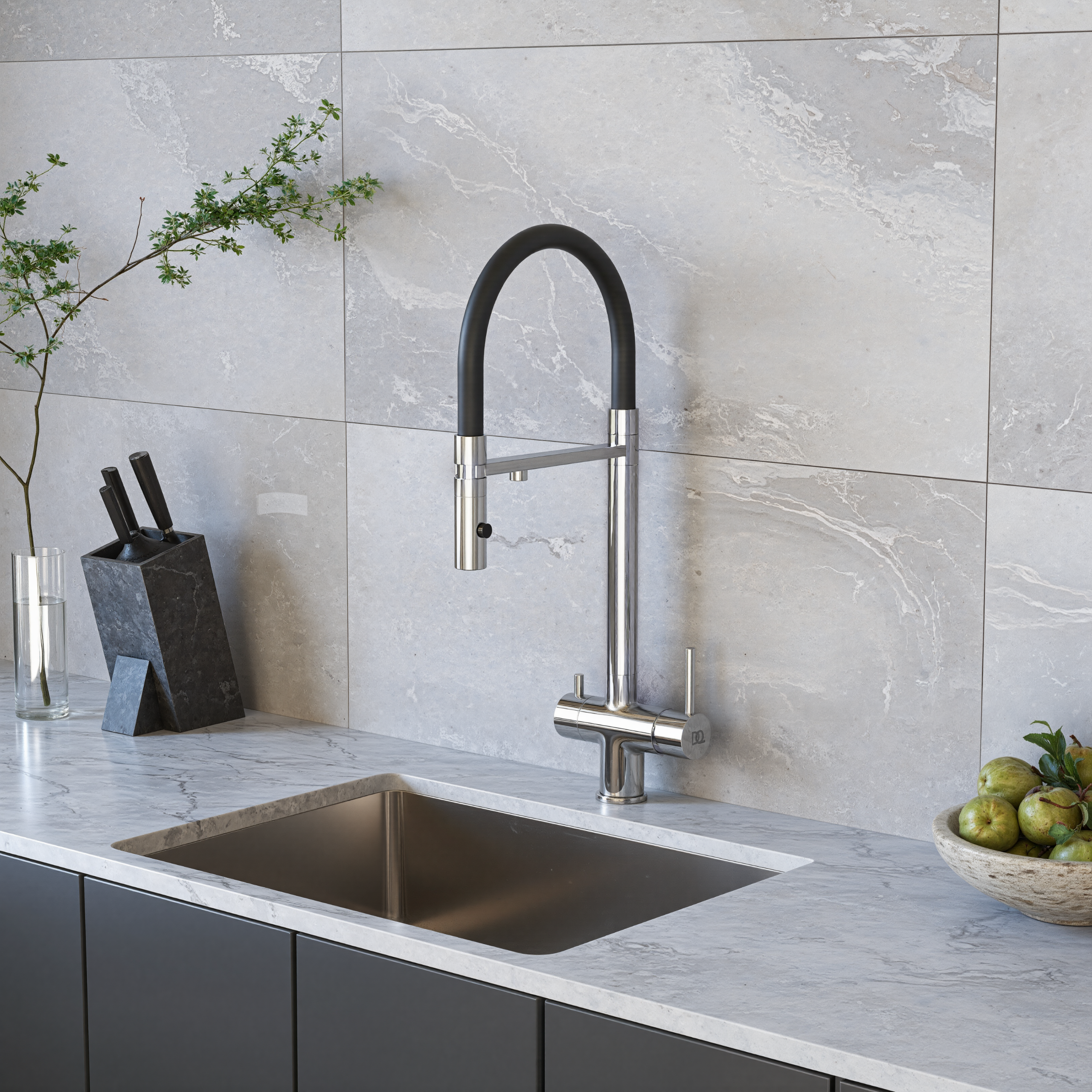 Смеситель для кухонной мойки DQ с фильтром хром (DA1462501Chrome) - фото 2