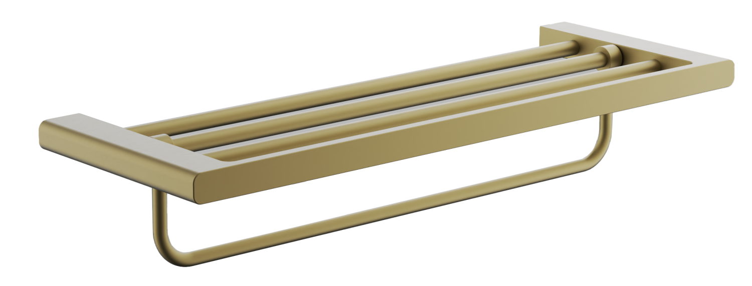 Полка для полотенец BELZ брашированное золото (B90824) - фото 1