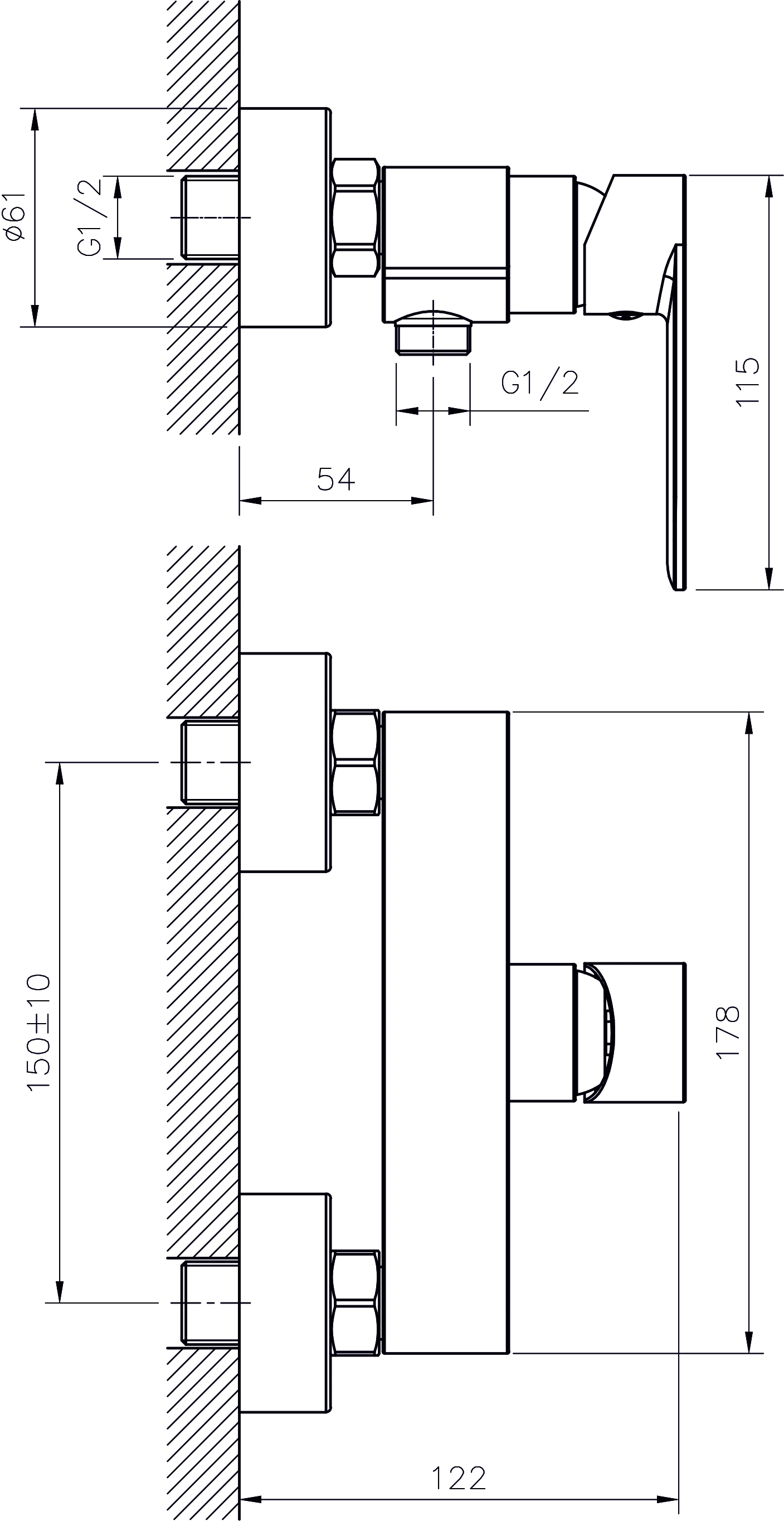 Смеситель для душа RUSH Luson (LU1630-63) - фото 2