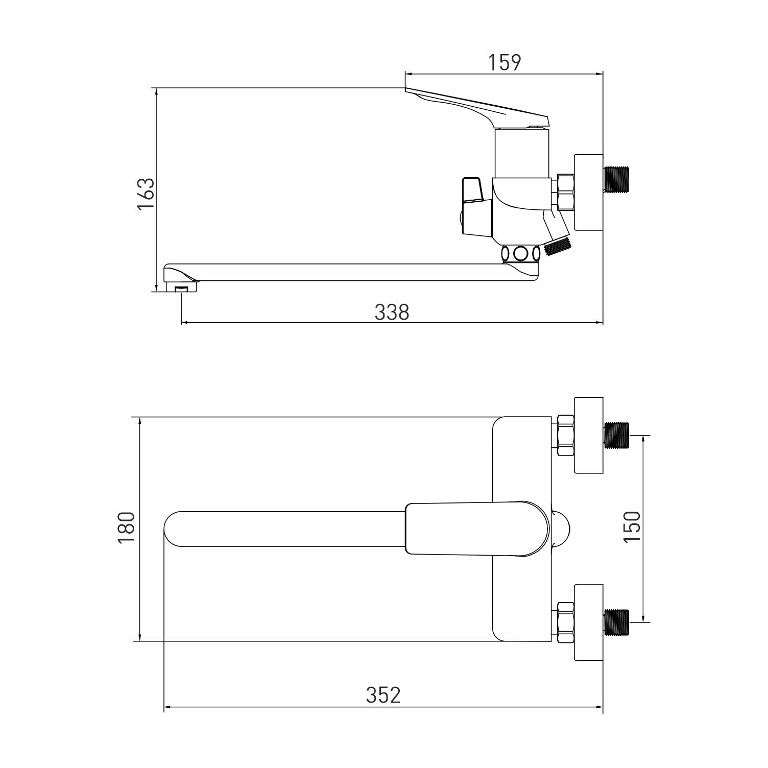Смеситель для ванны и раковины MIXLINE ML41-02 "Swan White" 35k белый/хром (553910) Смеситель для ванны и раковины MIXLINE ML41-02 "Swan White" 35k белый/хром (553910) - фото 5