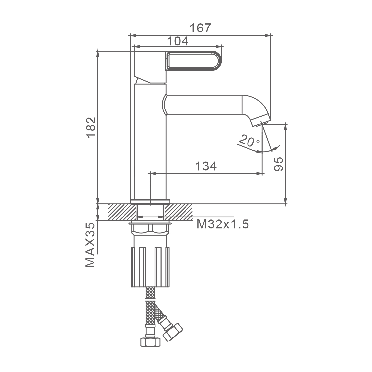 Смеситель Splenka для раковины монолитный, графит (S03.10.09) - фото 2