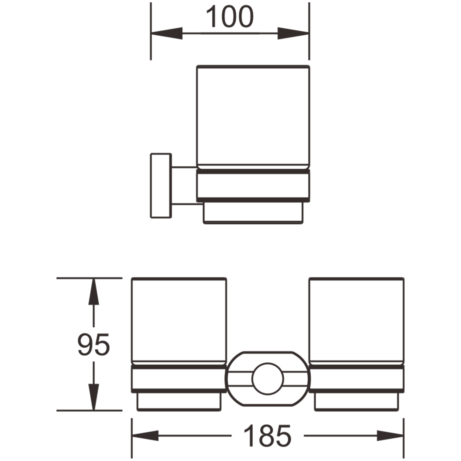 Держатель стакана двойной BELZ (B90108) - фото 2
