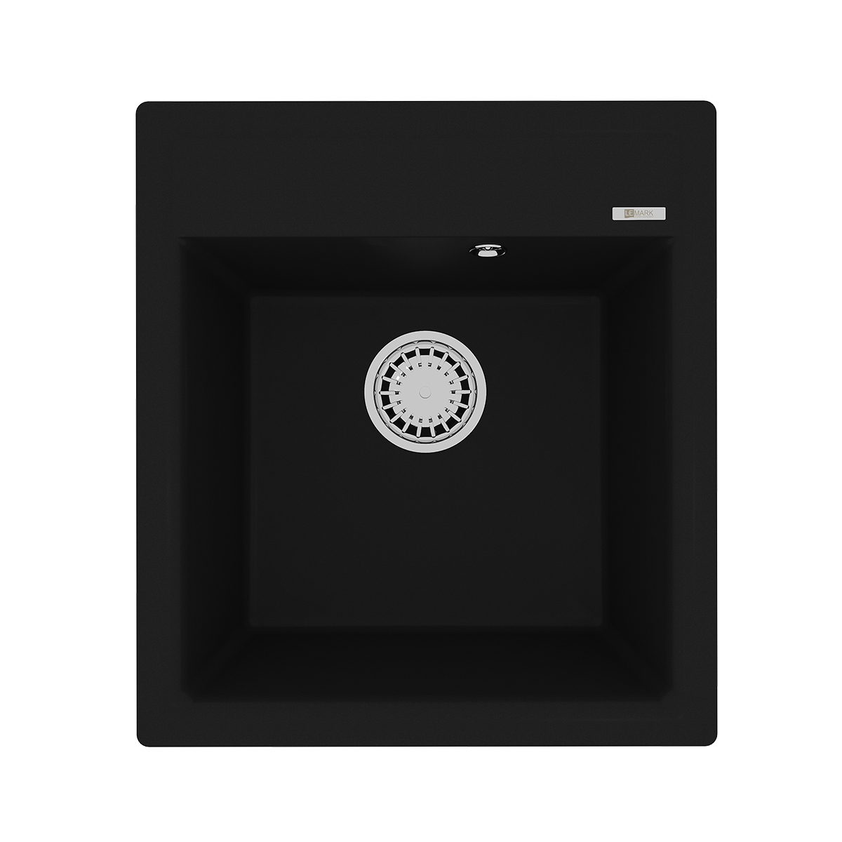 Кухонная мойка Lemark HANKA 450 врезная прямоугольная из кварцгранита цвет: Антрацит  (9910007) - фото 1