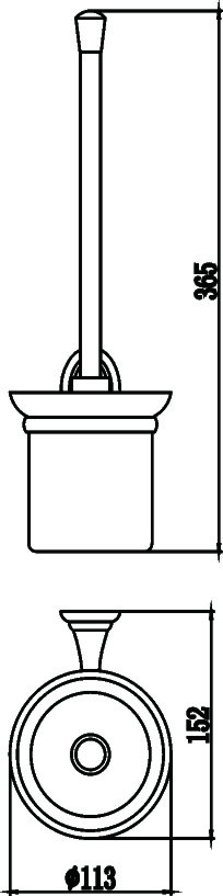 Туалетный ёршик с настенным держателем Savol 31 (S-003194) - фото 2