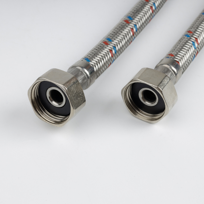 Гибкая подводка IDDIS Optima Home F1/2xF1/2, SS304, латунь, 1,0 м (926ABS10ZP) - фото 1