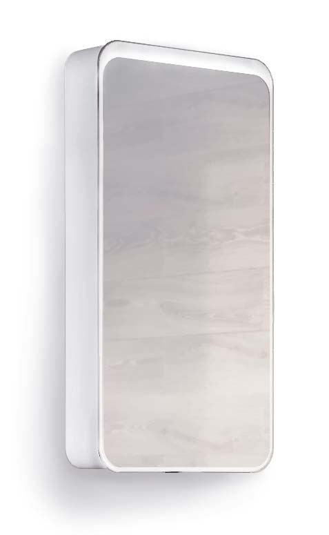 Зеркало-шкаф RAVAL Pure 46 Белый с подсветкой универсальный (Pur.03.46/W) - фото 1