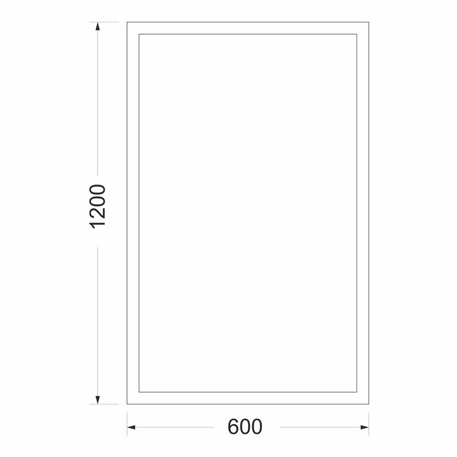 Зеркало без подсветки MIXLINE Эфес 600*1200 (537434)  - фото 2