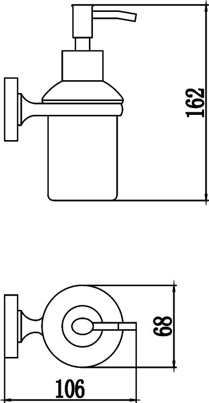 Дозатор для жидкого мыла с настенным держателем Savol 87 (S-008731) - фото 3