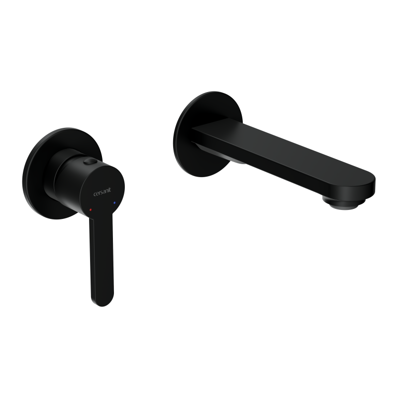 Смеситель для раковины CERSANIT OLIVA встраиваемый однорычажный черный (68978) - фото 1