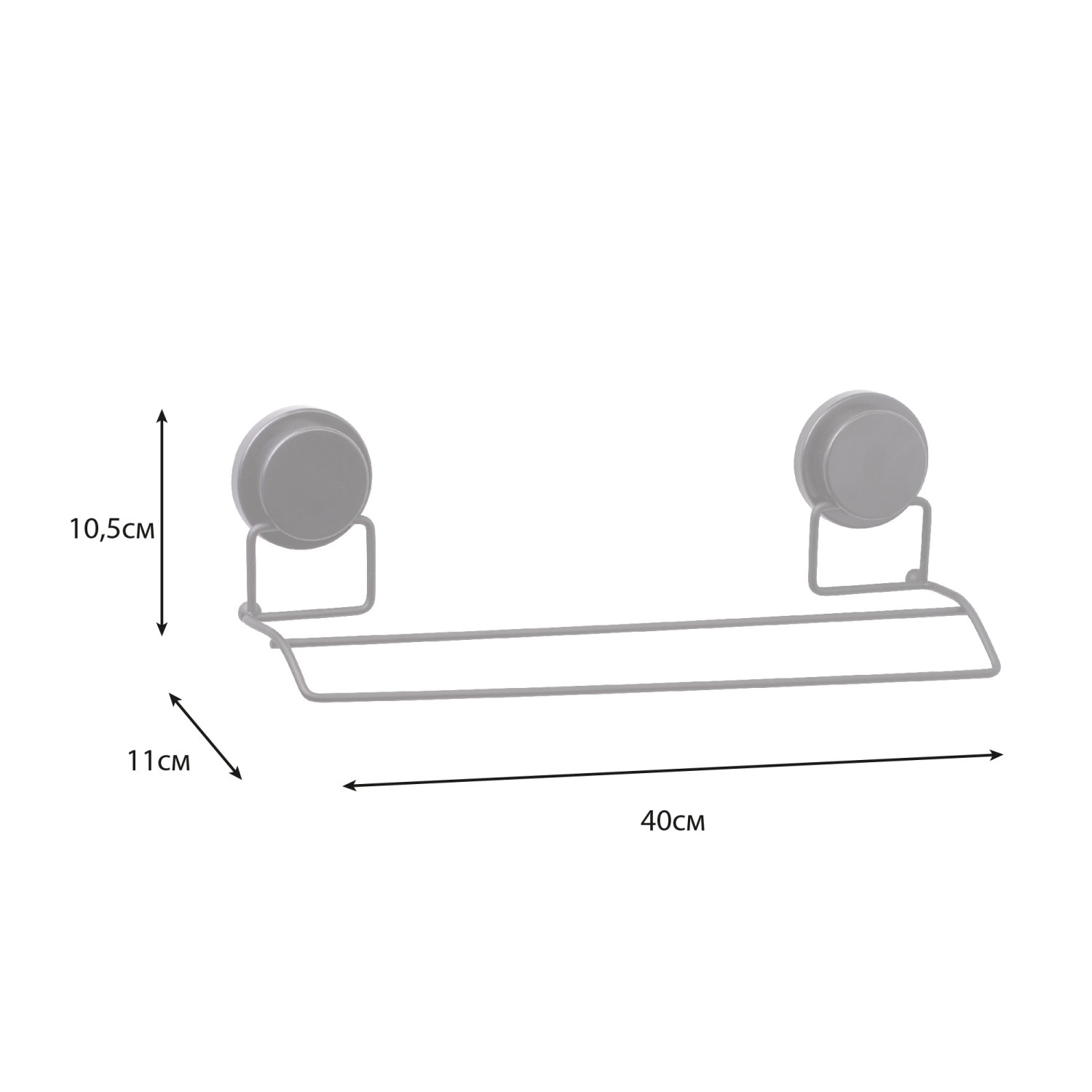 Полотенцедержатель Fixsen трубчатый 2-ой MAGIC BLACK (FX-45002) - фото 3