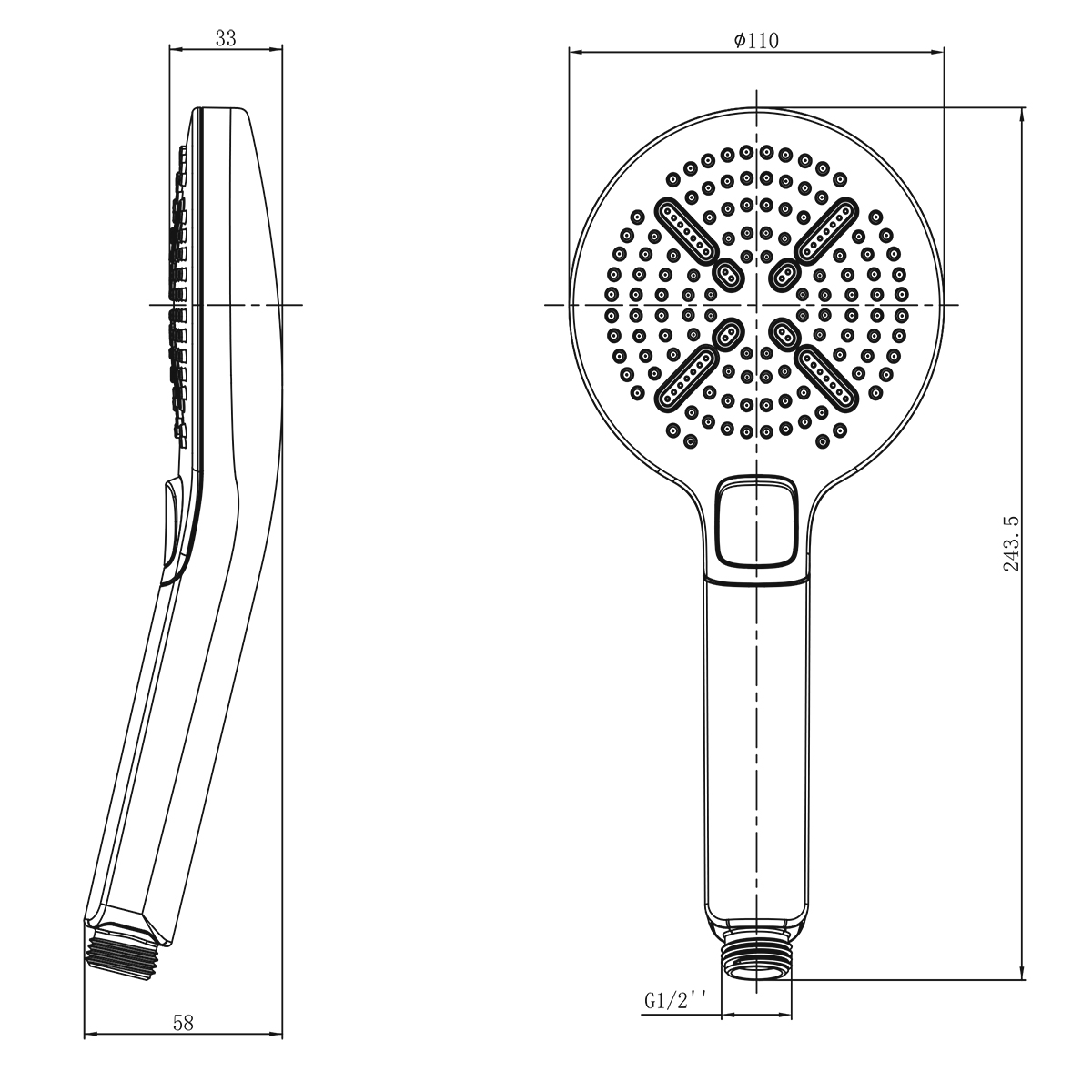 Лейка душевая Lemark (LM8114C), 3-функциональная Лейка душевая Lemark (LM8114C), 3-функциональная - фото 2