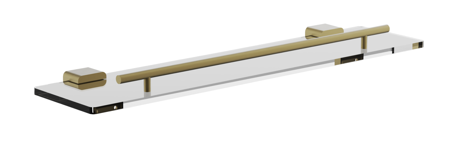 Полка стеклянная BELZ брашированное золото (B90807) - фото 1