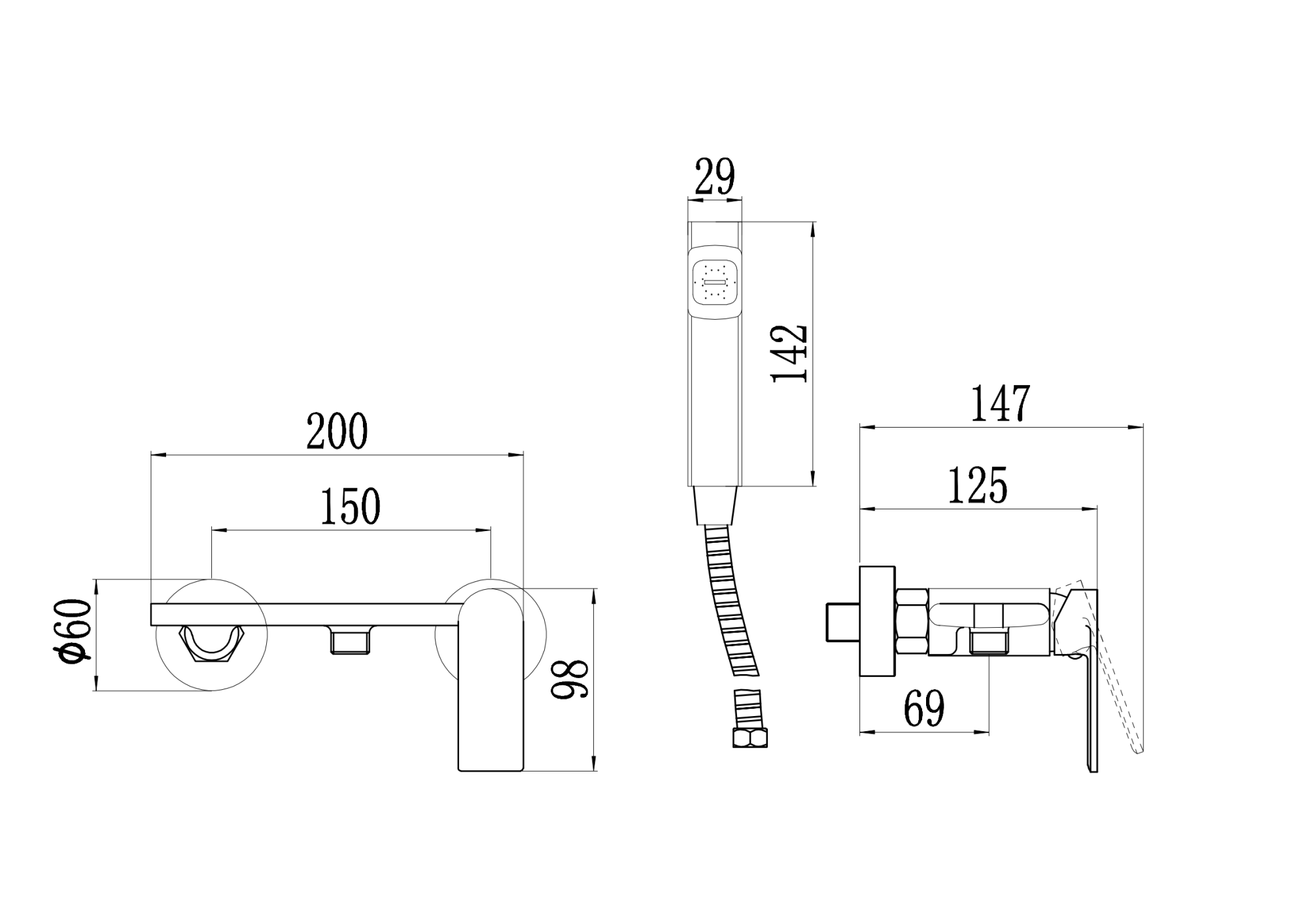 Смеситель для гигиенического душа Savol (S-FXQ012B) - фото 2